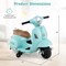 Plastic Licensed Kids Ride-On Motorcycle Vespa with LED Headlight and Horn Sound